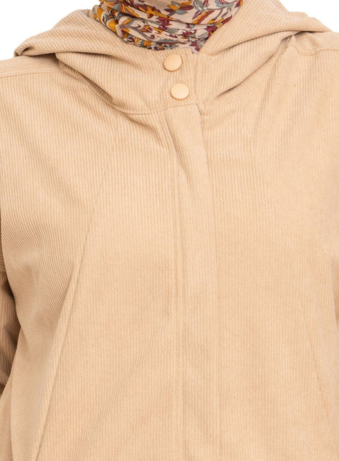 Beige Velvet SW - Zipper - Khotwh